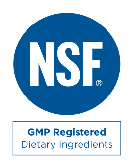 NSF Logo: GMP Registered for dietary incredients