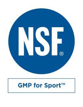 NSF logo: GMP for sport certified