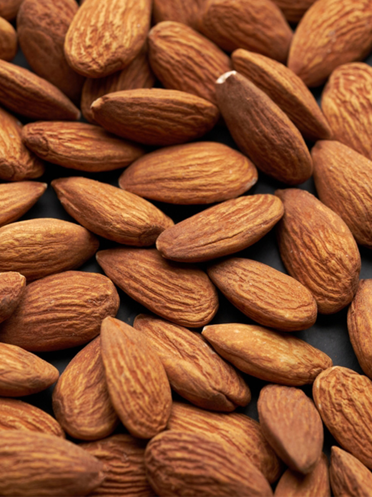 Close up of almonds