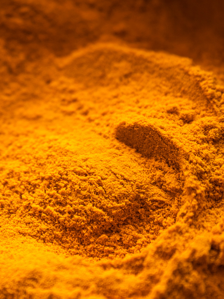 Close up of turmeric powder