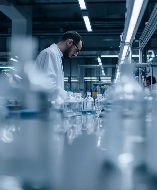 person in a lab ensuring supplements are safe and follow guidelines