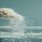 zoom in of quality private label hydration powder Stick Pack Pouring Into Water