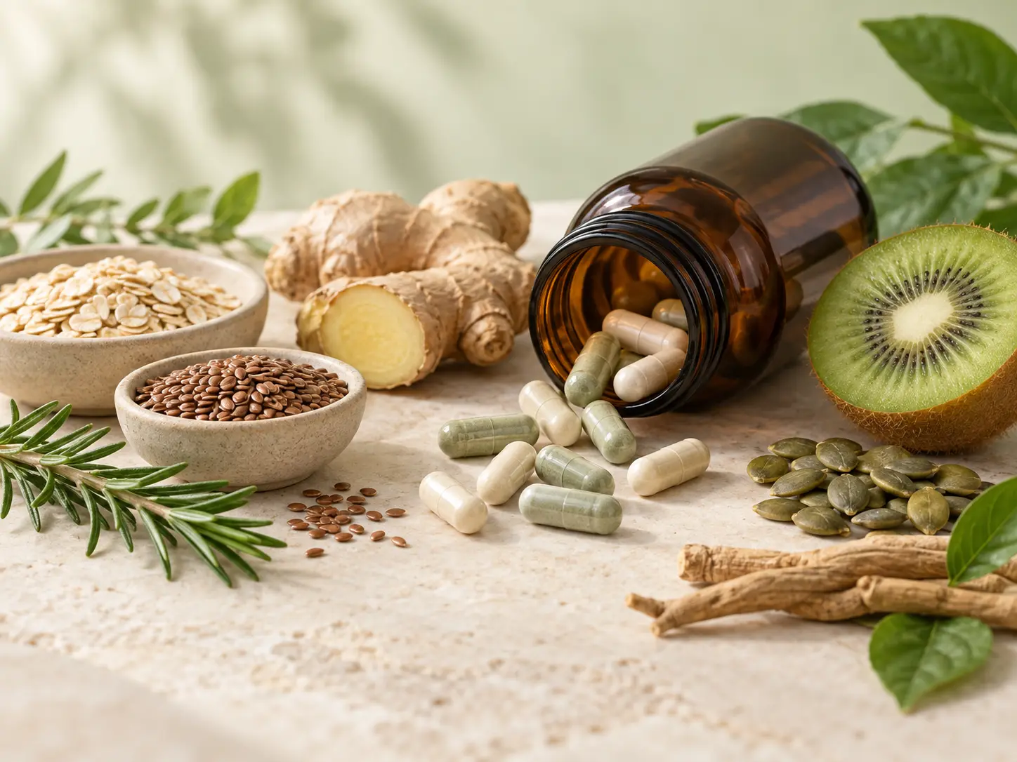 Capsules with gut health and botanical formulation ingredients